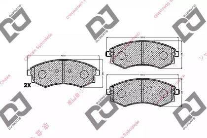 Комплект тормозных колодок DJ PARTS BP1355